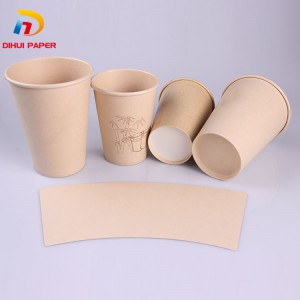 Professional China Eco Friendly PLA Lined Printed Paper Cup Raw Material Cap Fan