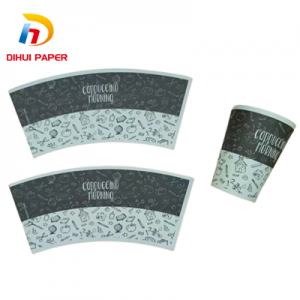 Cheapest Factory China Single PE Coated Ripple Paper Cup Fan