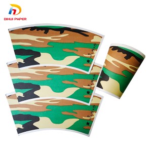 Raw Material For Paper Cups PE Coated Printed Paper Cup Fan