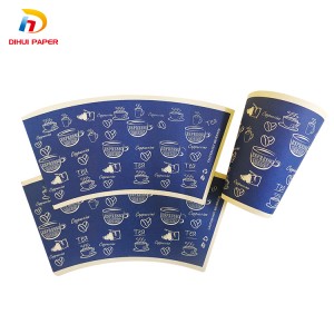 Factory directly Custom Print Fan Disposable Hot Drink Tea Coffee Paper Cup Fan