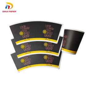 Factory directly Custom Print Fan Disposable Hot Drink Tea Coffee Paper Cup Fan