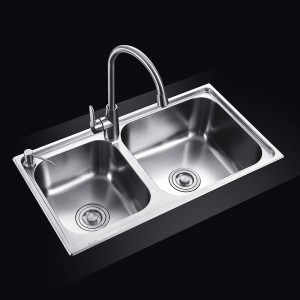 Stainless Steel Industrial Double Bowl Kitchen Sink