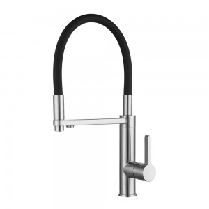 Satinless Steel Faucet Single Handle Pull Out Kitchen Faucet For Sink G5065