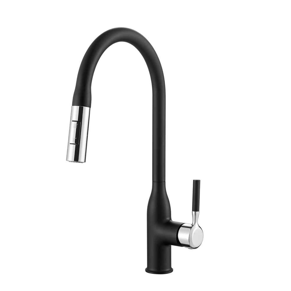Single Handle Kitchen Sink Faucet with Pull Out Sprayer Stainless Steel Faucet Featured Image