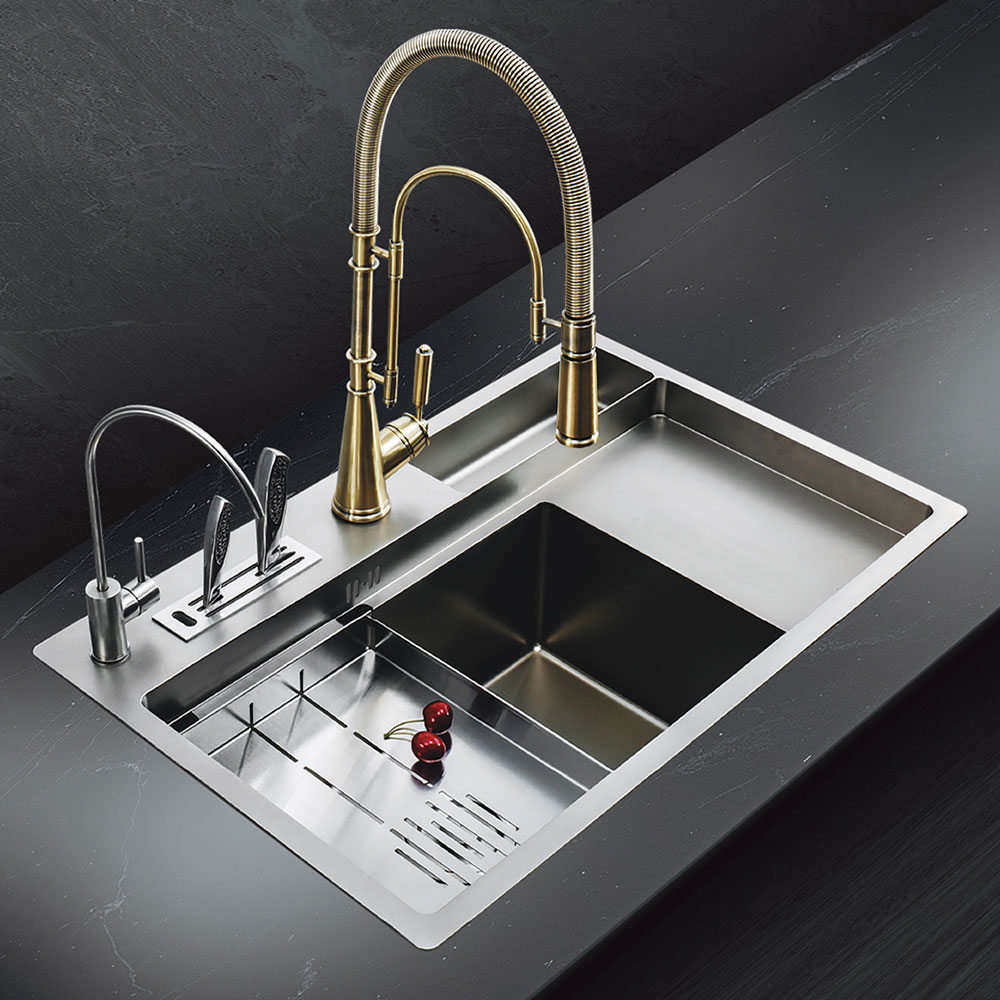 Luxury Handmade Sink SUS304 Stainless Steel Sink NM623H Featured Image