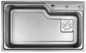 Versatile Stainless Steel One Piece Stretch Sink MT8048DB