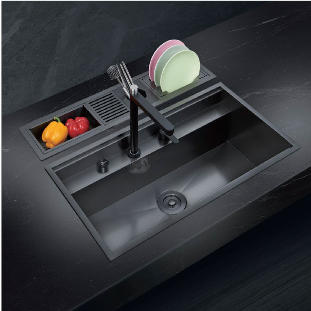 Black Multi-Functional Nano Kitchen Sink Stainless Steel Sink NM8060 Featured Image
