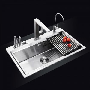 Handmade Stainless Steel Kitchen Sink Single Bowl