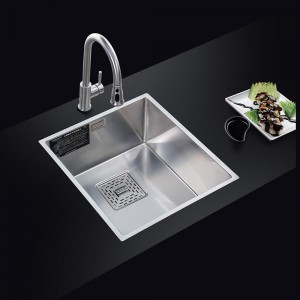 Single Bowl Handmade Rectangular Undermount Stainless Steel Sink NU555