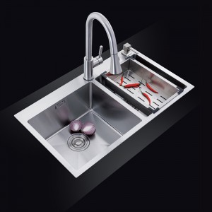 Top Mount Double Bowl Durable Stainless Steel Sink NU567H