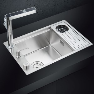 Stainless Steel Bar Sink with Cup Washer NQ726