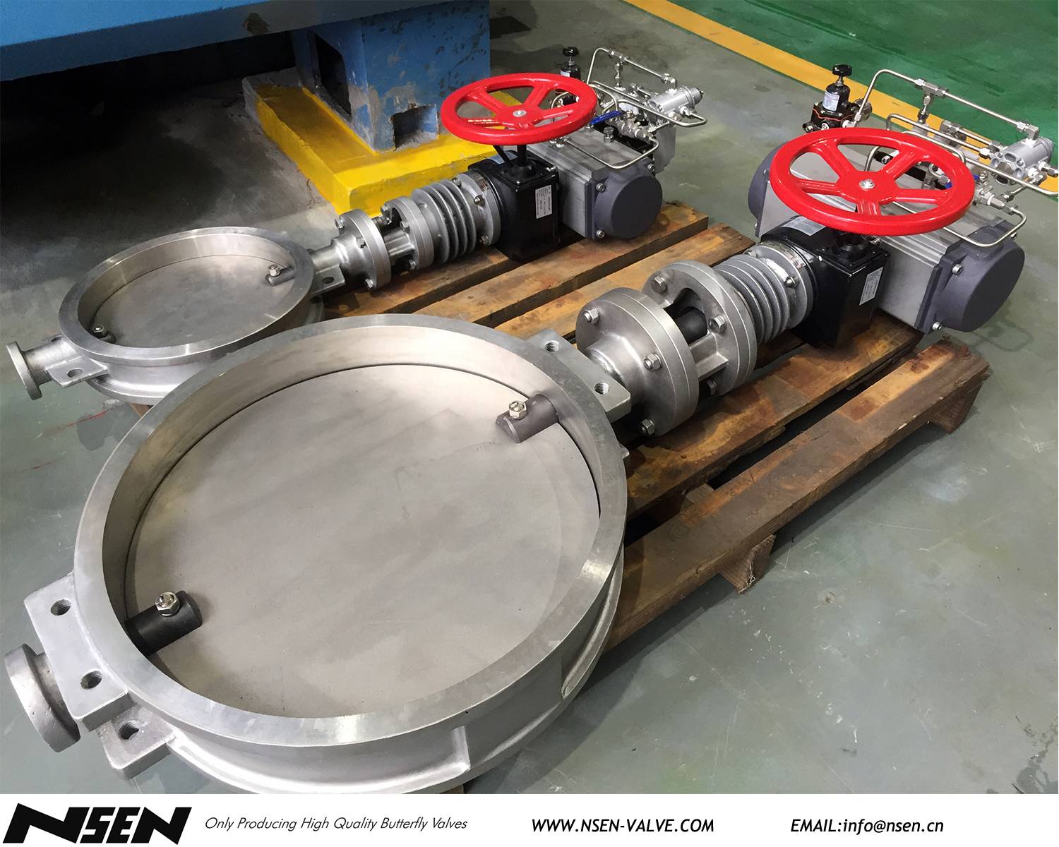 Pneumatic operated stainless steel damper with cooling fin