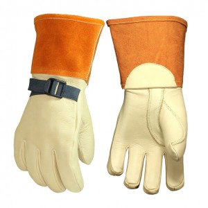 Usnjene delovne rokavice z električno zaščito