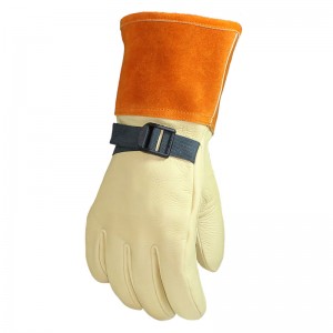 Шкіряні робочі рукавички з електрозахистом