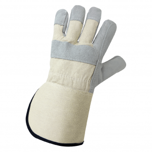 leather palm work gloves cowhide leather suede finishsafety glove