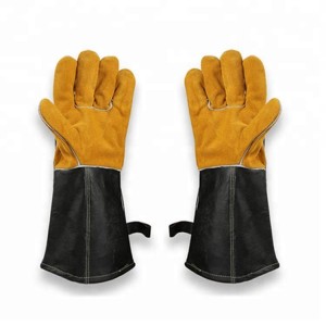 အလွန်အမင်း Heat Resistant Anti Slip ရေစိုခံ Leather BBQ လက်အိတ်