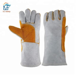Good Quality Cut-resistant Cow Split Leather Welding Gloves Welder