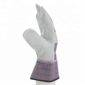 Män Billiga Skyddsskydd Ko Split Läder Handskar för Vinterkonstruktion Läder Arbetshandskar