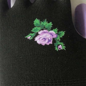 Dipping Ladies Mens Gardening Gloves Anti Stab Thorn Proof Glove Crinkle Latex Purple
