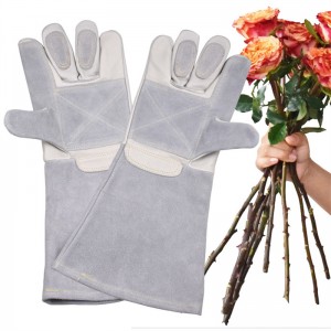 Koe Suede Leather Scratch Proof Glove foar Túnman Boerewurk Handjob Naaien Heat Protection Glove