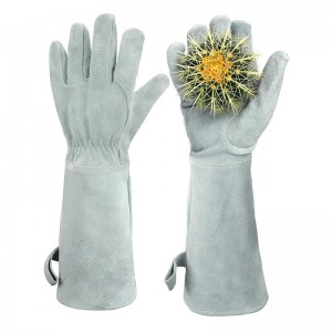 Cow Split Leather Gloves for Pruning Rose Bushes and Other Thorny Plants Adjustable Cuff Keep Dirt and Debris Out Glove