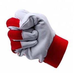 Изработени по поръчка евтини ръкавици за монтажници от козя кожа Кожени ръкавици на едро