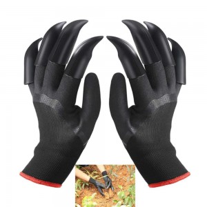 Safety ABS Claws Green Garden Latex Coated Digging Garding Gloves