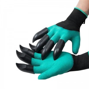 Turvallisuus ABS Claws Vihreä Puutarha Lateksipinnoitettu Kaivaus Garding Gloves