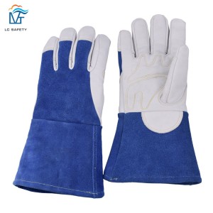I-Great Cow Leather Grill Anti-scalding Barbecue Gloves Soft Durable Durable BBQ Gloves Incazelo emfushane