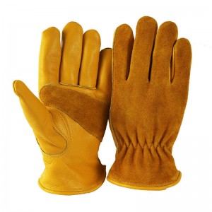 Zimowe ciepłe, izolowane skórzane rękawice robocze PPE