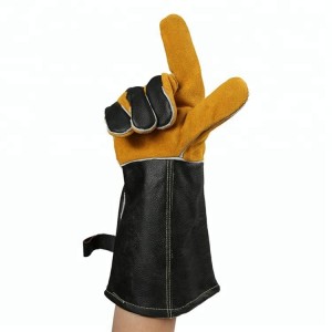 Extremi caloris resistens Anti Slip IMPERVIUS Leather BBQ Gloves