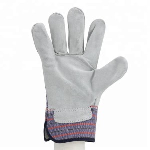 メンズ格安保護安全牛床革手袋冬建設用革作業手袋