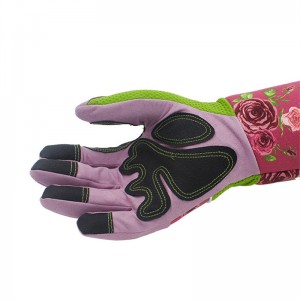 Жаночыя садоўніцкія працоўныя пальчаткі Anti Stab Rose Purning Трывалыя пальчаткі з мікрафібры з доўгім рукавом