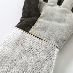 Ахоўныя прамысловыя металургічныя пальчаткі з араміднай алюмініевай фальгі 800, тэрмаўстойлівыя 60 см
