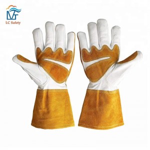 Захисні шкіряні садові рукавички з козячої шкіри