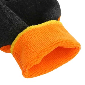 Mănuși tricotate Terry acoperite cu latex anti-alunecare și ondulat Mănuși termice de lucru pentru siguranță pentru construcție, iarnă
