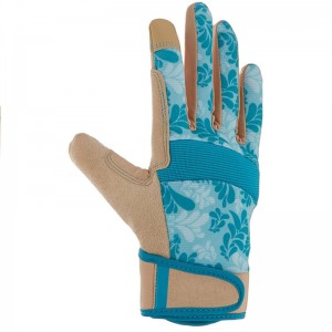 Niebieskie, eleganckie, damskie rękawice do prac ogrodowych, antypoślizgowe rękawice ochronne z ekranem dotykowym