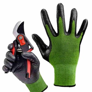 Palm Coating Gardening Glove Sensitivity Work Glove Bamboo Fabric na may Nitrile para sa Gardening Fishing Clamming