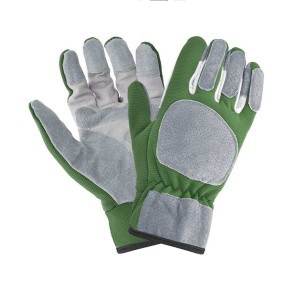 Оптовые кожаные садовые перчатки, дышащие, устойчивые к проколам перчатки для садоводства