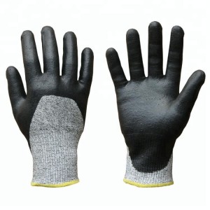 Nylon Liner Oil Proof Cut Resistist MicroFoam Nitrile coated Gloves