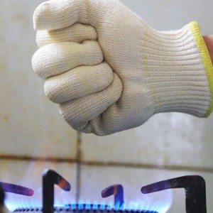 Индустриски оган 300 степени ракавици отпорни на пламен Арамидна ракавица