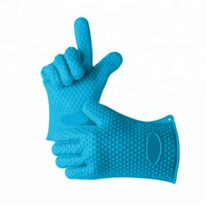 Household Heat Resistant Silicone Oven Mitt Gloves for Kitchen Cooking Guantes Silicona