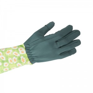 Long Sleeve Women Leather Gardening Work Gloves Waterproof Pruning Trimming Glove