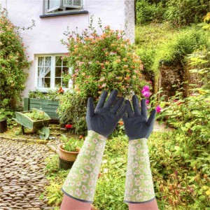Женски кожени градинарски работни ракавици со долги ракави Водоотпорна ракавица за кастрење