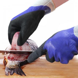 Nitrile Dipped Water and Cut Resistant Safety Gloves
