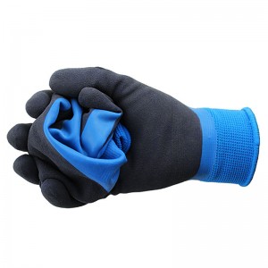 13Gauge Waterproof Smooth Sandy Nitrile Palm Coated Gloves Gumamit sa Bahay Matibay na Proteksyon Glove