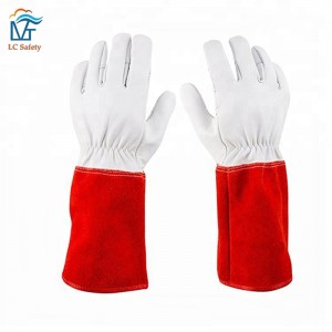Kidskin Leather Hands Protector Long Sleeve Non Puncture Garden Gloves