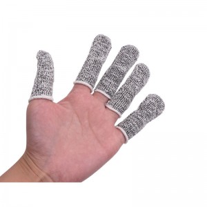 Protezione raccoglitore Livello 5 Cuscinetti per dita in HPPE antitaglio Manicotti per dita resistenti al taglio