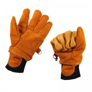 Γάντια πυρόσβεσης και διάσωσης με μόνωση ανακλαστικής λωρίδας Φορέστε ανθεκτικά ανθεκτικά γάντια πυροσβεστικής προστασίας εργασίας