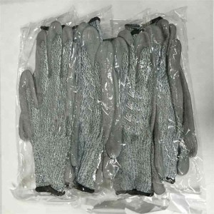 13 gauge HPPE snijbestendige grijze PU-gecoate handschoenen voor werkbescherming